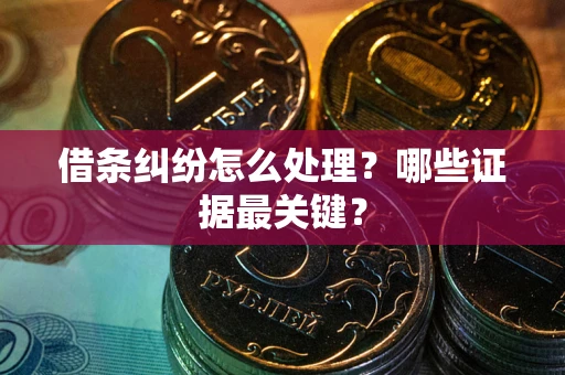 济南借条纠纷怎么处理？哪些证据最关键？