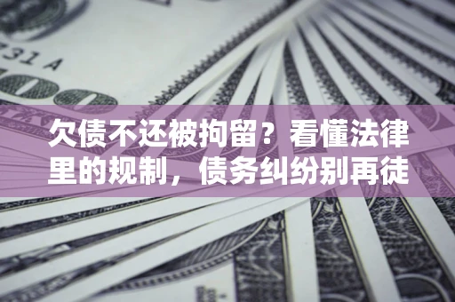 济南欠债不还被拘留？看懂法律里的规制，债务纠纷别再徒劳奔波