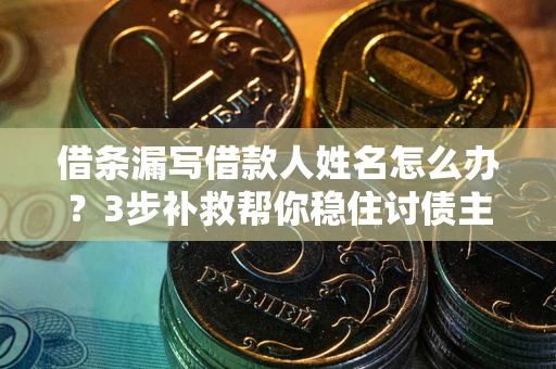 济南借条漏写借款人姓名怎么办？3步补救帮你稳住讨债主动权