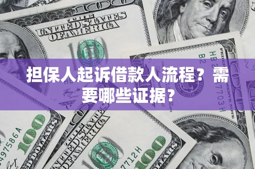济南担保人起诉借款人流程？需要哪些证据？