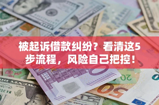 济南被起诉借款纠纷？看清这5步流程，风险自己把控！