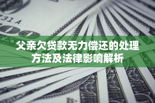 济南父亲欠贷款无力偿还的处理方法及法律影响解析